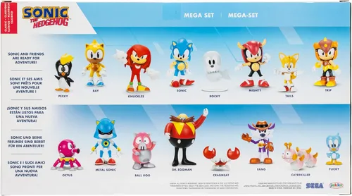 Vista 6 de Sonic The Hedgehog Sonic Super Set 16 Pack Eggman+ Figura [Exclusivo de Amazon] Paquete de 16