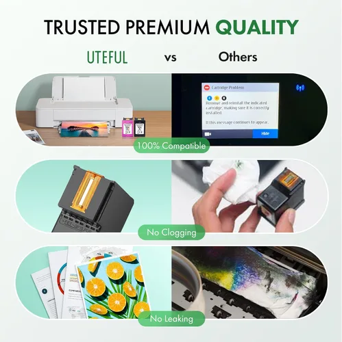 Vista 5 de Cartuchos de tinta remanufacturados de repuesto para HP Ink 63 63XL compatibles con impresoras OfficeJet 3830 4650 4655 5255 5258 5200 Envy 4510