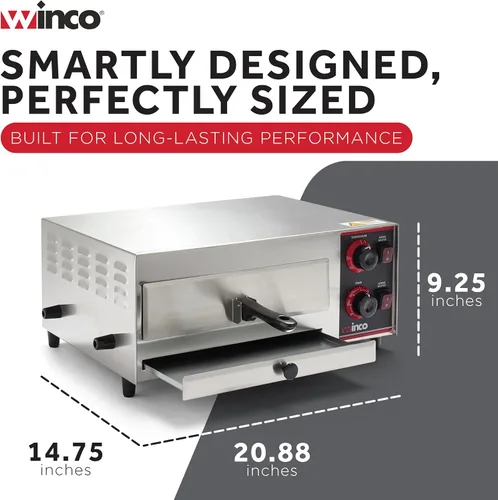 Vista 5 de Winco Horno eléctrico para pizza de grado comercial