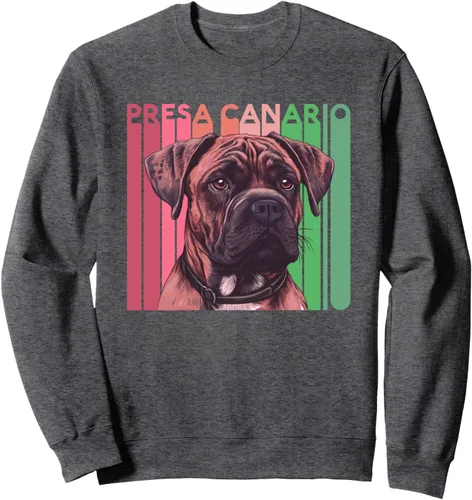 Vista 5 de Presa Canario Dog Retro Mama Papa Mom Dad Pet Lover Breed Sweatshirt