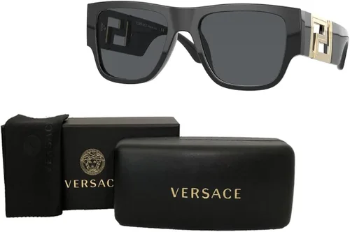 Vista 3 de Versace VE4403 Rectangle Sunglasses for Men BUNDLE with Designer iWear Complimentary Eyewear Care Kit