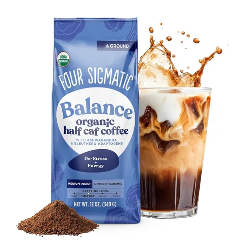 Vista 10 de Four Sigmatic Café Molido Orgánico para Preparación en Frío Tostado Oscuro, Molido Grueso con Melena de León y Chaga Café de Hongos