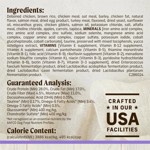 Vista 4 de Merrick Healthy Grains - Croquetas crudas liofilizadas, alimento natural para cachorros con alto contenido de proteínas, pollo y arroz integral