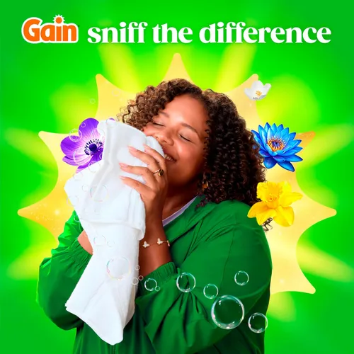 Vista 8 de Gain flings Ultra Oxi Cápsulas de Detergente para Ropa, 60 Unidades, Aroma Waterfall Delight, 3 en 1, Compatible con HE