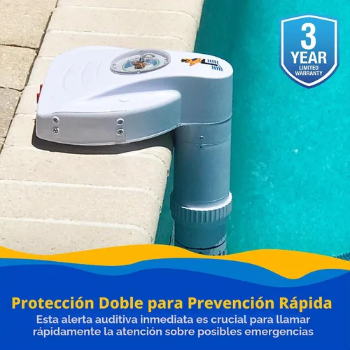 Vista 4 de Blue Wave NA4212 Poolwatch - Sistema de alarma para piscina, color blanco