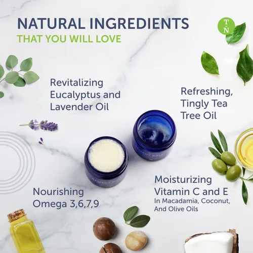 Vista 2 de Truremedy Naturals Bálsamo remedio con aceite de árbol de té, 2 onzas, hidratante calmante para zonas ásperas, bálsamo nutritivo para pies y cuerpo