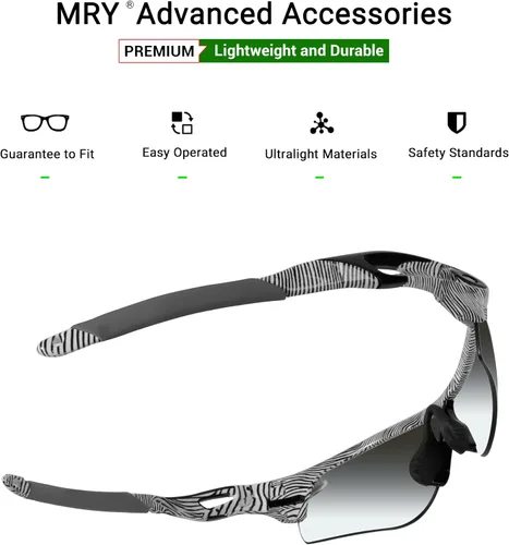 Vista 3 de Mryok Auriculares de repuesto para gafas de sol Oakley RadarLock Path XL Pitch Edge - Opt