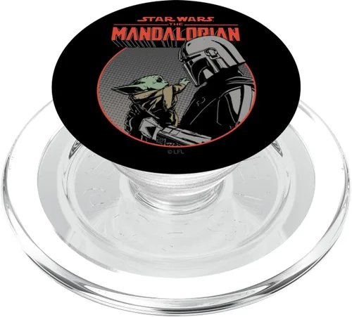 Vista 8 de Star Wars The Mandalorian Mando and the Child Retro PopSockets PopGrip: agarre intercambiable para teléfonos y tabletas