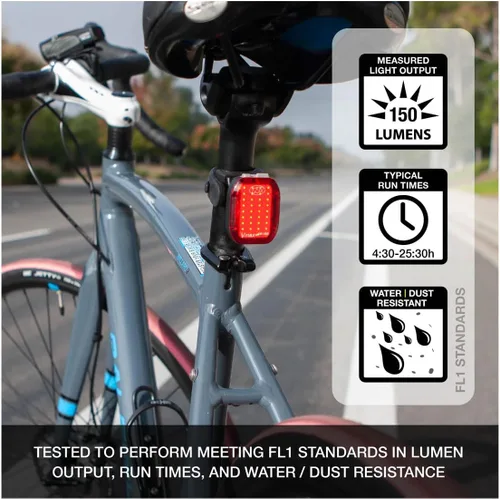 Vista 3 de NiteRider Lumina Pro 1200 + Vmax+ 150 Juego de luces para bicicleta USB-C recargable para bicicleta faros delanteros y traseros LED Combo IP64