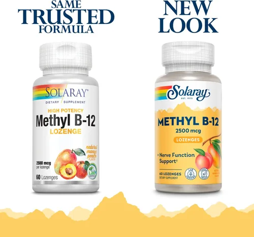 Vista 2 de SOLARAY Suplemento de pastillas de metilo B 12, 2500mcg 60