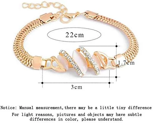 Vista 4 de Regalos de joyería de lujo pulsera de notas musicales de color dorado pulsera con dije de circonita de cristal para mujer