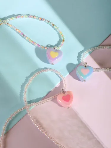Vista 7 de OJERRY Y2K - Collar de cuentas coloridas Kawaii para adolescentes y mujeres
