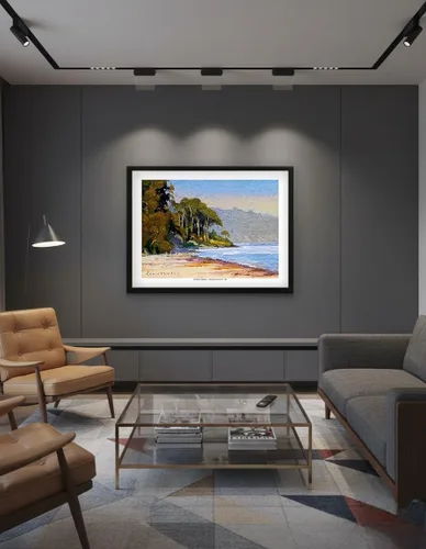Vista 7 de Goleta Beach - Santa Barbara California - De una pintura original a color por Wade Koniakowsky - Impresión de papel mate de arte fino (sin marco)