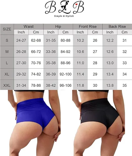 Vista 6 de BZB Pantalones cortos de yoga de cintura alta para mujer, para gimnasio, entrenamiento, baile, pantalones deportivos para levantamiento de glúteos