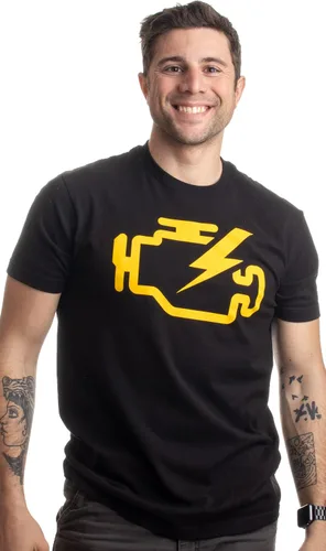 Vista 2 de Check Engine Light Funny Mechanic Macanic Machanic Car Clothing Men T-Shirt