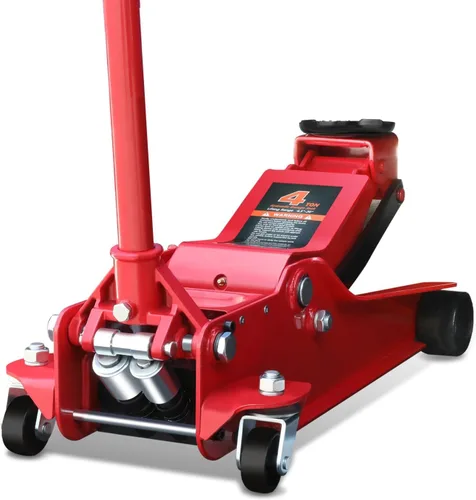 Vista 9 de Auto Dynasty Gato de piso de perfil bajo de 3 toneladas, gato hidráulico de acero resistente para automóvil con bomba de elevación rápida de Negro