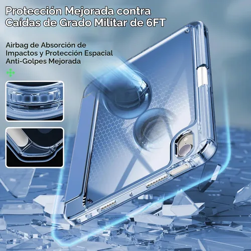 Vista 3 de INFILAND Funda para iPad mini 7, iPad mini 7ª (A17 Pro)/6ª generación de 8.3 pulgadas 2024/2021, parte trasera transparente y funda protectora