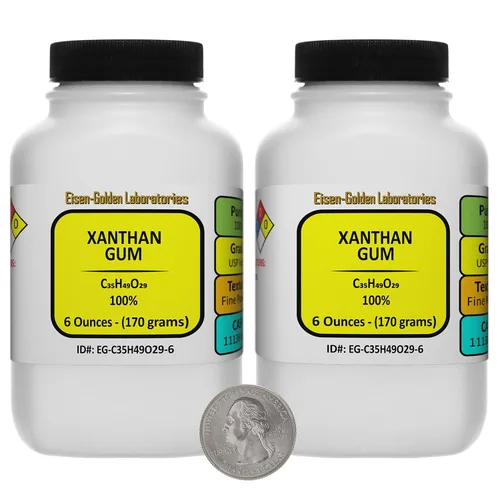 Vista 6 de Xantano Gum [C35H49O29] 100% USP Polvo de grado alimenticio 3 Oz en una botella