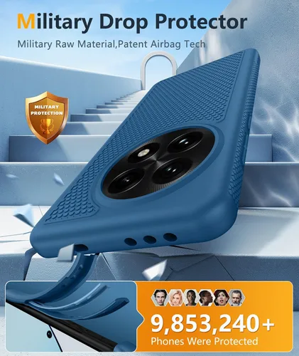 Vista 495 de FNTCASE Funda para iPhone 17 Pro: Fundas delgadas translúcidas de color azul claro compatibles con MagSafe, protección completa de la cámara