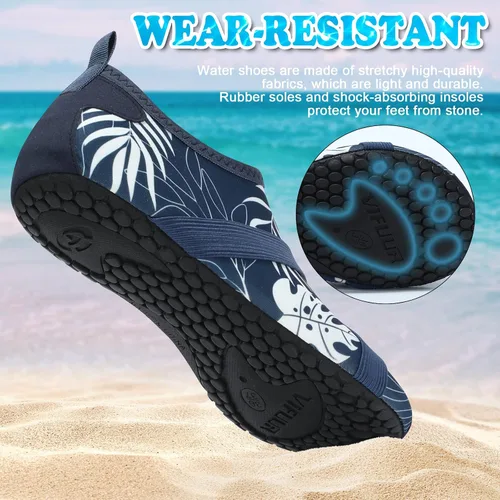 Vista 5 de VIFUUR Zapatos de agua para hombre y mujer, de secado rápido, para playa, natación, yoga, deportes al aire libre