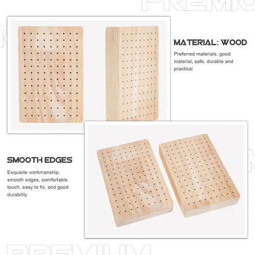 Vista 6 de EXCEART Base de madera con base de arcilla de 2 piezas, herramientas de escultura de cerámica y estante de secado, tabla de cuña para herramientas