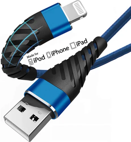 Vista 20 de Cable de carga para iPhone de 3 pies para [certificado MFi de Apple], (paquete de 2) cable Lightning CyvenSmart de 3 pies, cable de carga rápida
