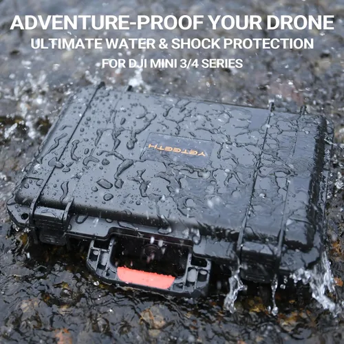 Vista 5 de Estuche Rígido para DJI Mini 4 Pro: Carcasa Resistente al Agua con Espuma para DJI Drone Mini 3 Pro/Min3/RC2/RC/RC-N2/N1 Caja de Almacenamiento