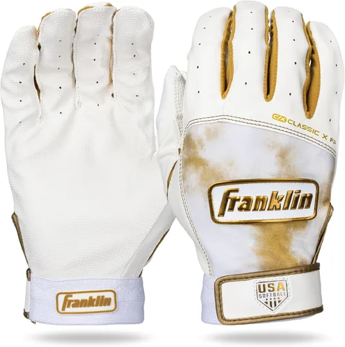 Vista 8 de Franklin Sports Classic X Guantes de bateo para lanzamiento rápido