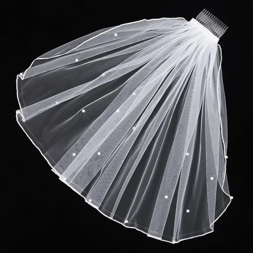 Vista 5 de Abaodam velos para novias velo de novia blanco disfraz de novia cadáver mujeres vale decoraciones el -Velo de novia Catedral Capilla corto elegante