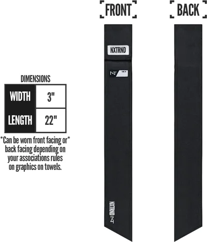 Vista 2 de Nxtrnd Streamer Toalla de Fútbol Americano, Toalla Deportiva Delgada, Seca las Manos y Accesorios de Fútbol Americano (Negro)