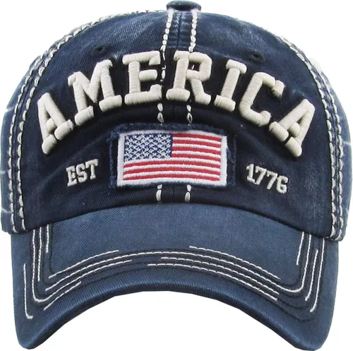 Vista 2 de Gorra de béisbol ajustable con diseño de águila de Estados Unidos de América