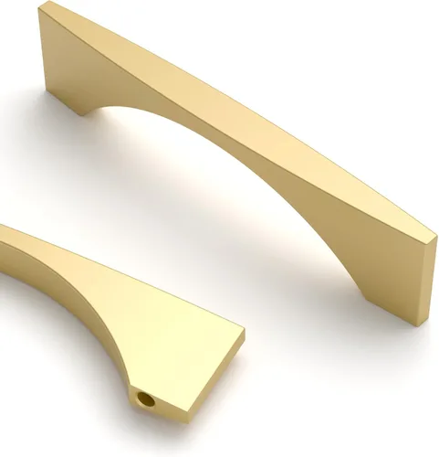 Vista 18 de Asidrama - Paquete de 10 manijas de gabinete de cocina color latón envejecido de 3.75 pulgadas (96mm), tiradores para gabinete, accesorios
