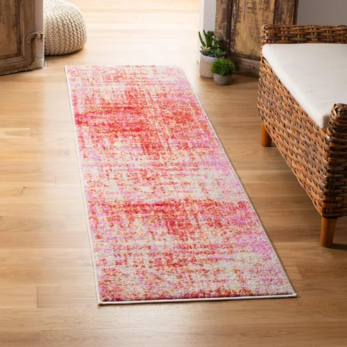 Vista 30 de SAFAVIEH Adirondack Collection - Alfombra de pasillo de 2 pies 1 pulgada x 8 pies, beige y pizarra, diseño abstracto moderno, no desprende pelusa