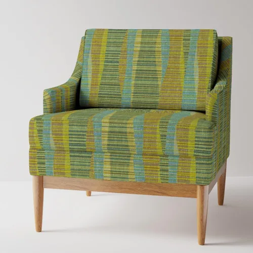 Vista 2 de Spoonflower Tela – Mid Century Modern Olive Green Aqua Retro 1960S Atómica Era 1950S Impreso en tela de lona reciclada Fat Quarter – Tapicería