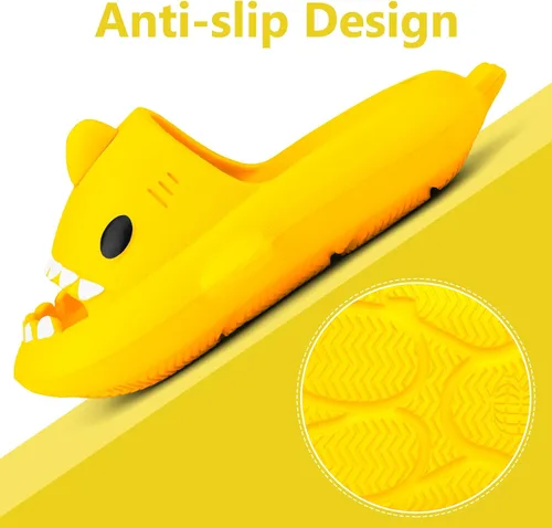 Vista 4 de Kids Shark Cloud Slides Toddler Boys Girls Shower Slippers Boys Girls Cute Cartoon Fish Flip Flops Beach Pool Home Sandals Quick Dry Non-Slip