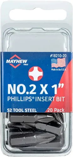 Vista 6 de Mayhew Tools 18747-5 Broca de inserción Phillips, n.º 0 x 1 pulgada, paquete de 5
