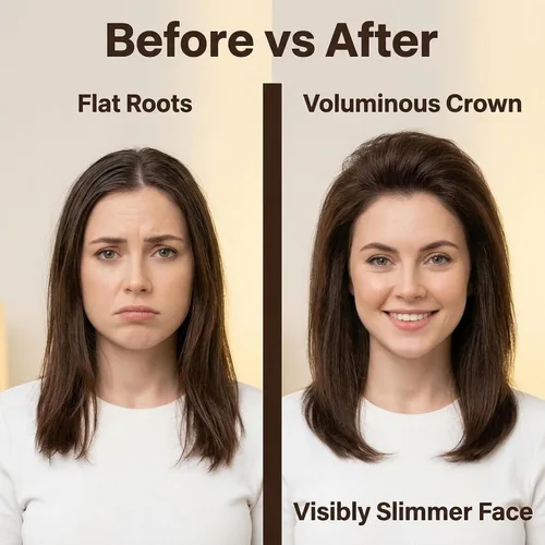 Vista 6 de 1 pinza invisible para el cabello postizo, base para el cabello, volumen esponjoso, aumento de volumen, accesorios de peinado para mujeres y niñas