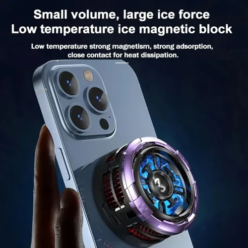 Vista 7 de Ventilador magnético de refrigeración para teléfono celular con chip de enfriamiento semiconductor, radiador semiconductor universal para Android