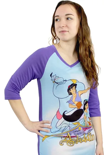 Vista 4 de Disney Aladdin Princess Jasmine - Pijama de manga 34 para mujer