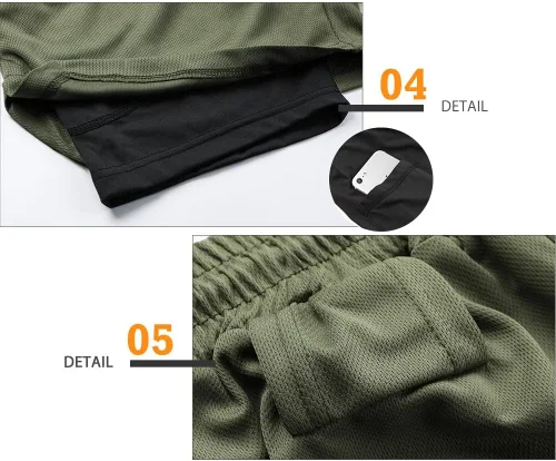 Vista 5 de Surenow - Pantalones cortos de correr para hombre, pantalones cortos 2 en 1 para entrenamiento, de 7 pulgadas, para yoga, deportes al aire libre