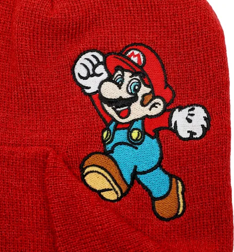 Vista 2 de Bioworld Gorro de punto con diseño Super Mario Peekaboo, Multi colorido