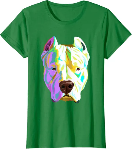 Vista 33 de Colorida camiseta Dogo Argentino, Negro, S
