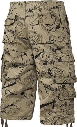 Vista 5 de Yuzhih Pantalones de cintura media para hombre, lisos, cortos, con botones, pantalones maduros y constantes, con bolsillo, pantalones cortos