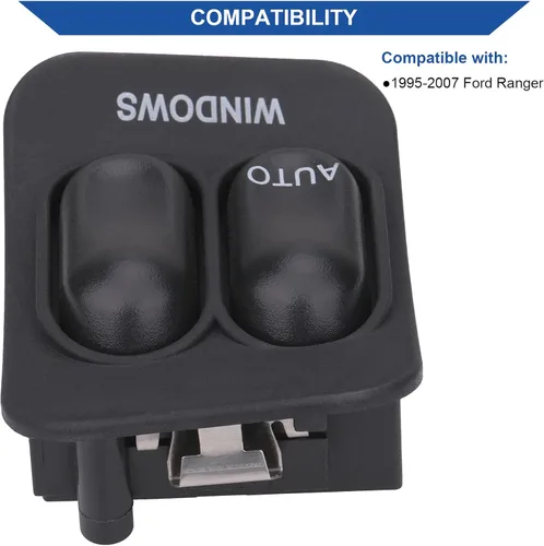 Vista 2 de Obaee Interruptor de ventana eléctrica, botón de control maestro frontal para lado del conductor compatible con Ford Ranger 1995 1996 1997 1998 1999