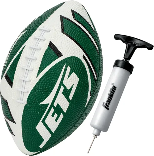 Vista 24 de Franklin Sports NFL Team Footballs - Rubber Youth Mini Balls for All Teams - Kids 8.5" Football + Air Pump Sets - Official NFL Licensed