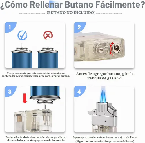 Vista 8 de Coldown Inserto de encendedor de butano, encendedores de antorcha con llama