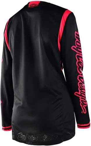 Vista 3 de Troy Lee Designs GP - Camiseta de manga larga para adultos, motocross, todoterreno, color negro, rojo flo, talla M