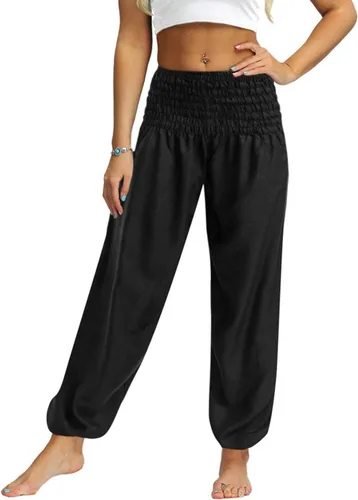 Vista 3 de Pantalones deportivos de cintura alta para mujer, pantalones de entrenamiento y yoga, pantalones de deporte suaves y cómodos
