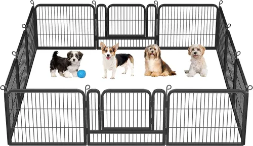 Vista 10 de Topeakmart Corralito para perros extra ancho de 6 paneles de 24 pulgadas