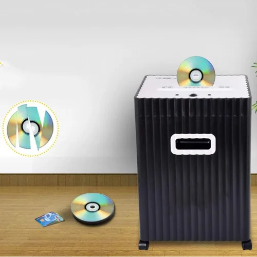 Vista 3 de Trituradora de papel microcortada de alta seguridad, tarjetas de crédito/grapas/clips para uso en oficina y hogar